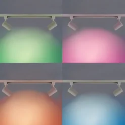 QAZQA Smartes modernes Schienensystem weiß 1-phasig inkl. 3 WLAN GU10 - Gissi