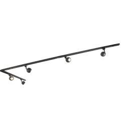 QAZQA Smartes 1-phasiges Schienensystem inkl. 5 WLAN GU10 schwarz - Iconic Gissi