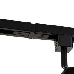 QAZQA Smartes Schienensystem mit 5 Strahlern Schwarz Gold 1-phasig inkl. 5 Wifi GU10 50mm - Iconic Jeana