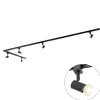 QAZQA Smartes Schienensystem schwarz 1-phasig 5-leuchtend inkl. Wifi GU10 - Iconic Jeany