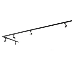 QAZQA Smartes Schienensystem schwarz 1-phasig 5-leuchtend inkl. Wifi GU10 - Iconic Jeany