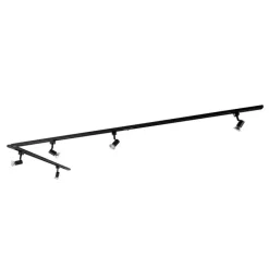 QAZQA Smartes Schienensystem schwarz 1-phasig 5-leuchtend inkl. Wifi GU10 - Iconic Jeany