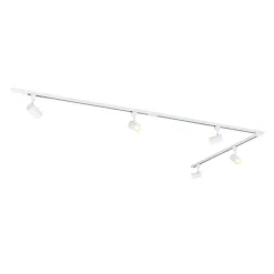 QAZQA Smartes Schienensystem weiß 1-phasig 5-flammig inkl. Wifi GU10 - Iconic Jeana