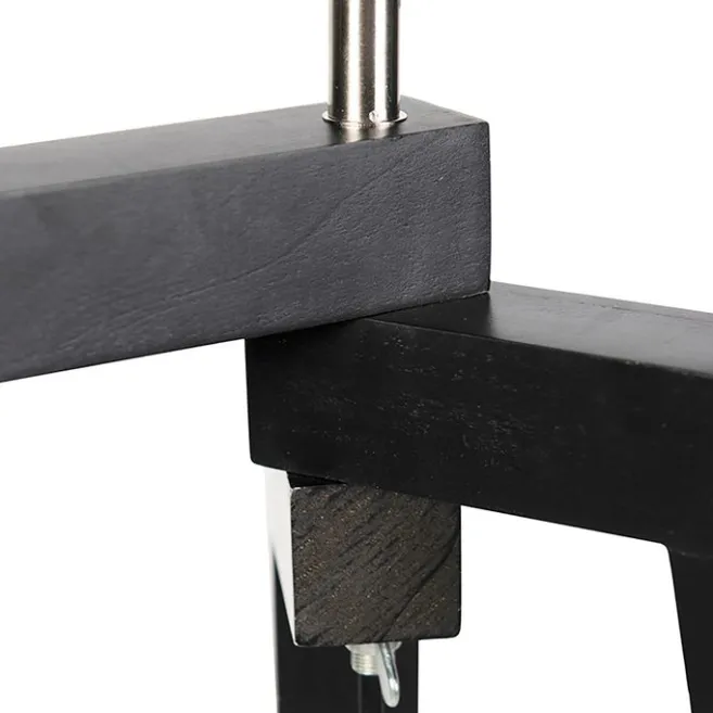 QAZQA Smartes Stehlampenstativ mit Schirm schwarz mit Gold 50 cm inkl. Wif A60 - Puros