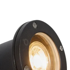 QAZQA Spike Spot schwarz 40 cm inkl. Kabel und Stecker IP44 - Basic