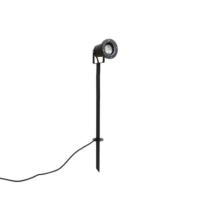 QAZQA Spike Spot schwarz 40 cm inkl. Kabel und Stecker IP44 - Basic