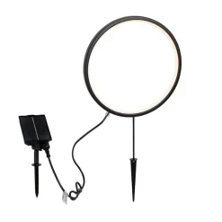 QAZQA Spitzenlicht Schwarz 60 cm Inkl. Wiederaufladbare LED und Solar IP65 - Adalind