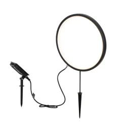 QAZQA Spitzenlicht Schwarz 60 cm Inkl. Wiederaufladbare LED und Solar IP65 - Adalind