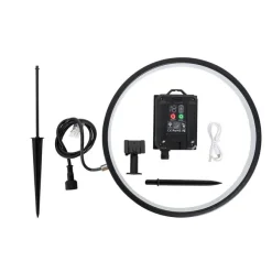 QAZQA Spitzenlicht Schwarz 60 cm Inkl. Wiederaufladbare LED und Solar IP65 - Adalind