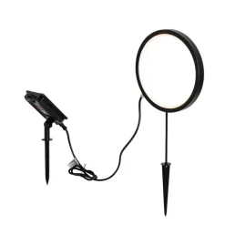 QAZQA Spitzenlicht Schwarz 50 cm Inkl. Wiederaufladbare und Solar LED IP65 - Adalind