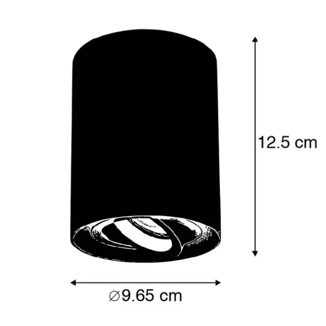 QAZQA Spot dunkelgrau dreh- und neigbar - Rondoo up