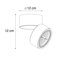 QAZQA Spot Go Nine Tubo weiß