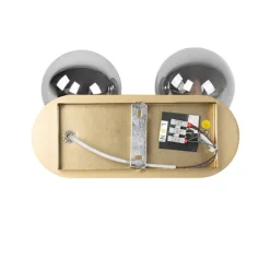 QAZQA Spot Gold 2-Licht verstellbar mit Rauchglas - Athen