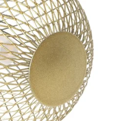 QAZQA Spot schwarz mit goldenen 2 Lichtern - Athens Wire