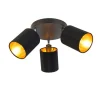 QAZQA Spot schwarz mit goldener Innenseite 3-Licht - Lofty