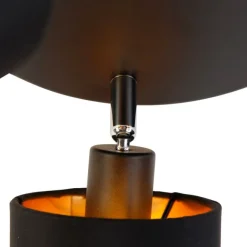 QAZQA Spot schwarz mit goldener Innenseite 3-Licht - Lofty