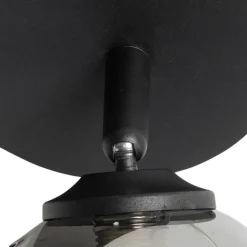 QAZQA Spot schwarz mit Rauchglas 2-Licht verstellbar - Athen
