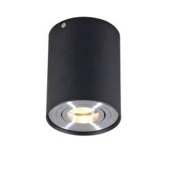 QAZQA Spot schwarz schwenk- und neigbar - Rondoo 1 up