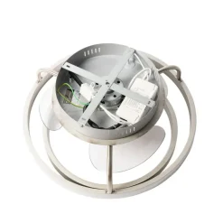 QAZQA Stahl Deckenventilator 46,5 cm inkl. LED mit Fernbedienung - Kees