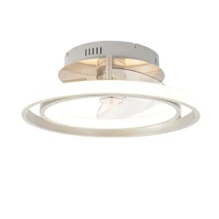 QAZQA Stahl Deckenventilator 46,5 cm inkl. LED mit Fernbedienung - Kees