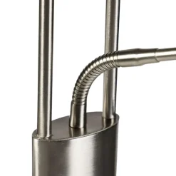 QAZQA Stahl Stehlampe mit Lesearm inkl. LED und USB-Anschluss - Sevilla