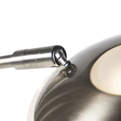 QAZQA Stahl Stehlampe mit Lesearm inkl. LED und USB-Anschluss - Sevilla