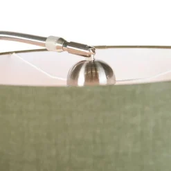 QAZQA Stahlwandbogenlampe mit schattengrünem 35/35/20 einstellbar