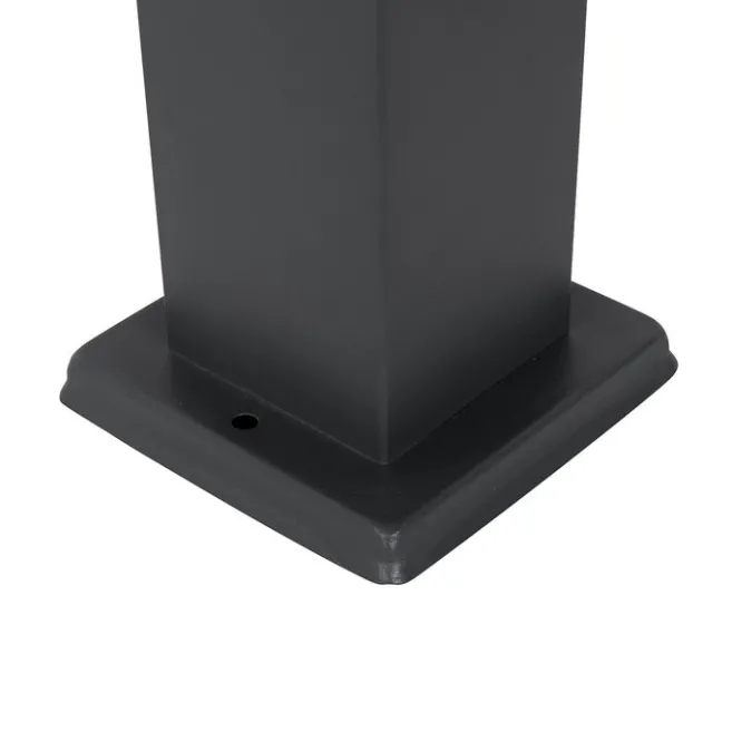 QAZQA Steh-Außenleuchte dunkelgrau 45 cm mit Fassung IP44 - Malios
