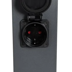 QAZQA Steh-Außenleuchte dunkelgrau 45 cm mit Fassung IP44 - Malios