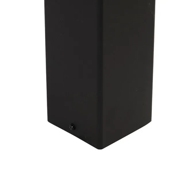 QAZQA Stehende Außenlampe schwarz mit opalweißem Schirm 70 cm - Dänemark