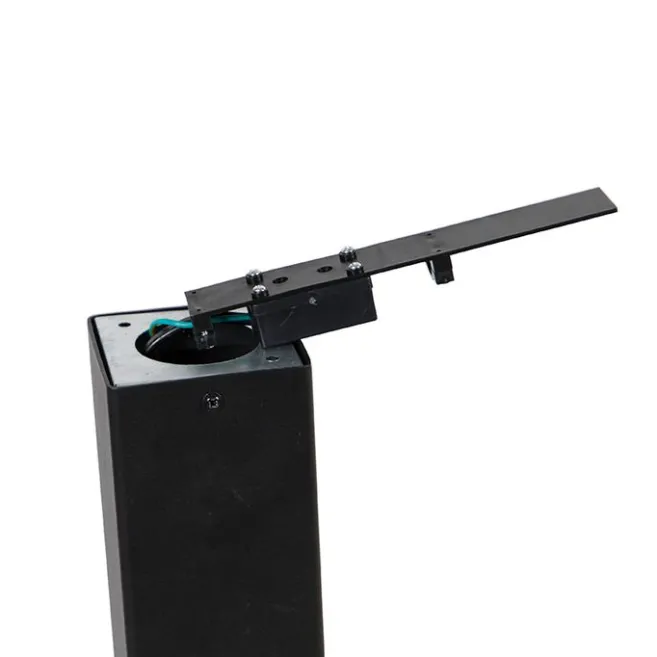 QAZQA Stehende Außenlampe schwarz mit opalweißem Schirm 70 cm - Dänemark