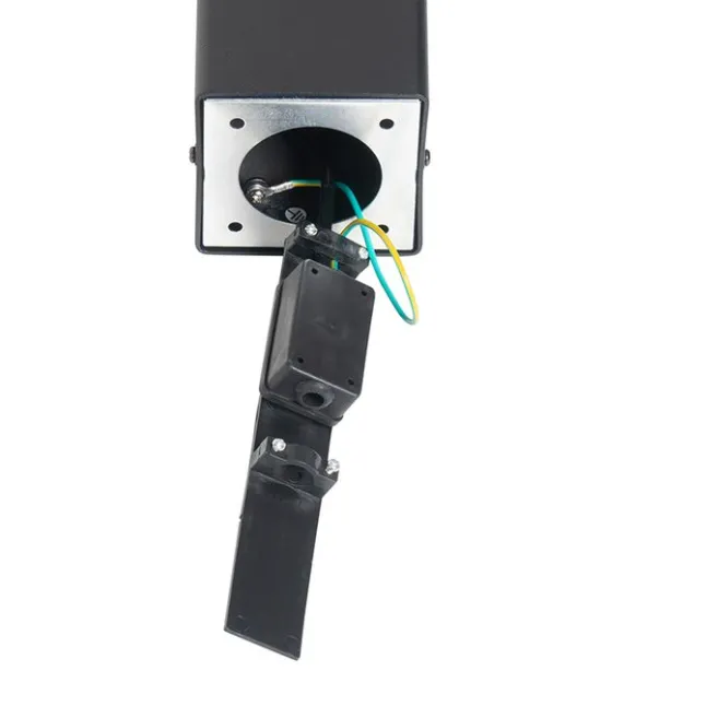 QAZQA Stehende Außenlampe schwarz 50 cm IP44 mit Rauchglaseffekt - Dänemark