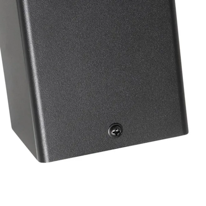 QAZQA Stehende Außenlampe schwarz 50 cm IP44 mit Rauchglaseffekt - Dänemark