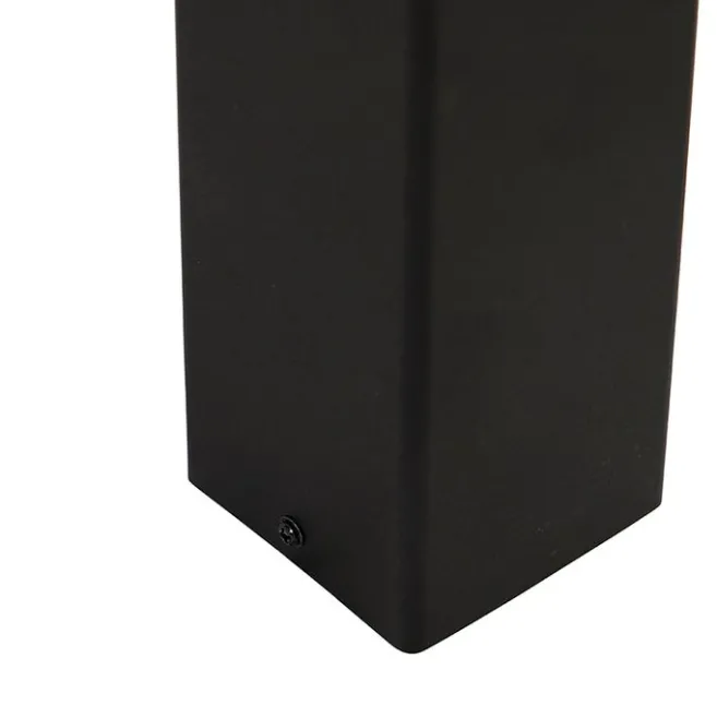 QAZQA Stehende Außenlampe schwarz mit opalweißem Schirm 30 cm - Dänemark