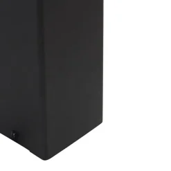 QAZQA Stehende Außenlampe schwarz mit opalweißem Schirm 50 cm - Dänemark