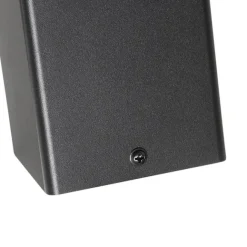 QAZQA Stehende Außenlampe schwarz 50 cm IP44 mit Rauchglaseffekt - Dänemark