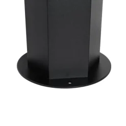 QAZQA Stehende Außenlampe Schwarz mit Rauchglas Sechseckig 50 cm - Dänemark