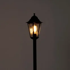 QAZQA Stehende Außenlaterne schwarz 120 cm IP44 - New Orleans