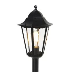 QAZQA Stehende Außenlaterne schwarz 120 cm IP44 - New Orleans