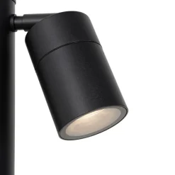 QAZQA Stehende Außenleuchte schwarz 45 cm IP44 verstellbar 2-Licht - Duo