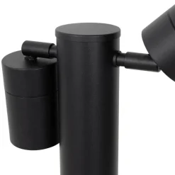 QAZQA Stehende Außenleuchte schwarz 45 cm IP44 verstellbar 2-Licht - Duo