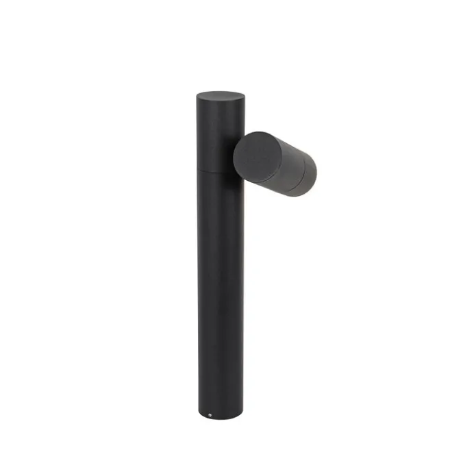 QAZQA Stehende Außenleuchte schwarz 50 cm verstellbar - Duo