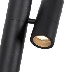QAZQA Stehende Außenleuchte schwarz 50 cm verstellbar - Duo