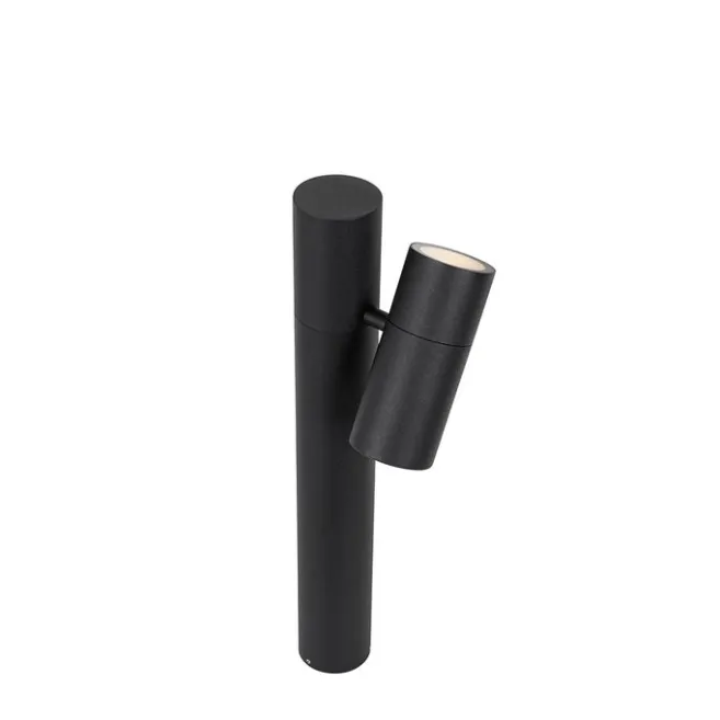 QAZQA Stehende Außenleuchte schwarz 50 cm verstellbar - Duo