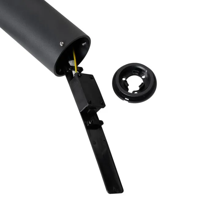 QAZQA Stehende Außenleuchte schwarz 50 cm verstellbar - Duo