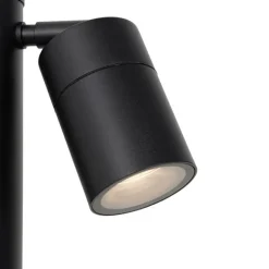 QAZQA Stehende Außenleuchte schwarz 80 cm IP44 verstellbar 2-Licht - Duo