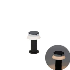 QAZQA Stehende Außenleuchte schwarz inkl. LED und Dimmer IP55 Solar - Felice