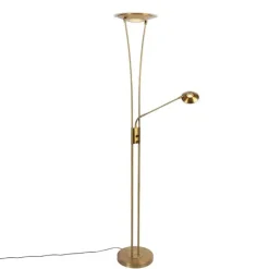 QAZQA Stehlampe Bronze inkl. LED mit Lesearm - Ibiza