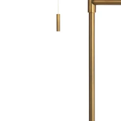 QAZQA Stehlampe Bronze mit weißem Schirm und verstellbarem Arm - Ladas Deluxe