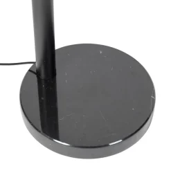 QAZQA Stehlampe Schwarz mit Gold mit Rauchglas 5 Lichter - Zuzanna